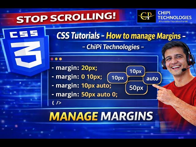 CSS Margin Explained in Hindi Spacing Outside the Box Model - ChiPi Technologies