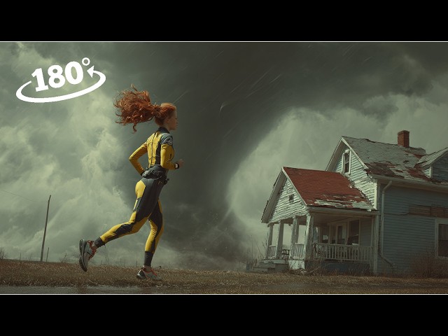 VR 180 TORNADO SURVIVAL: Escape the Storm in Your Car from Home