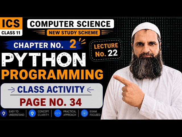ICS 11th CS Lecture 22 | Class activity Page-34 | List Tuple String
