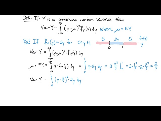Continuous probabilities - Variance