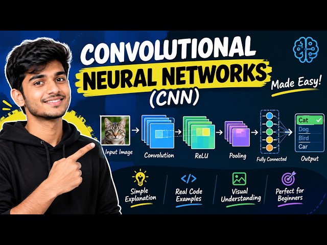 CNN in Deep Learning Explained Simply | Convolutional Neural Network for Beginners #machinelearning