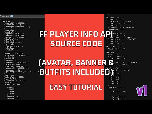 How to create your own Free Fire Player Info API Tutorial (v1)
