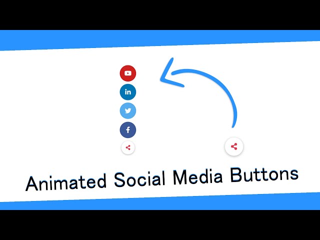 Social media buttons with amazing animation on hover using HTML/CSS