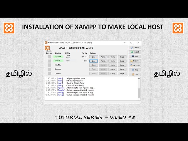 XAMPP installation in Tamil (தமிழில்) - Make your local server......