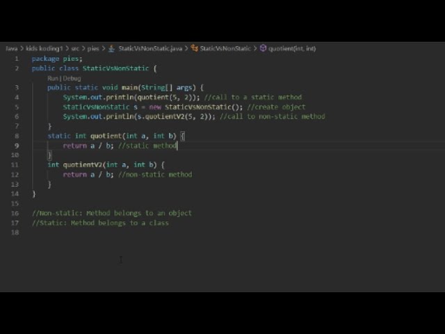 Static vs Non Static