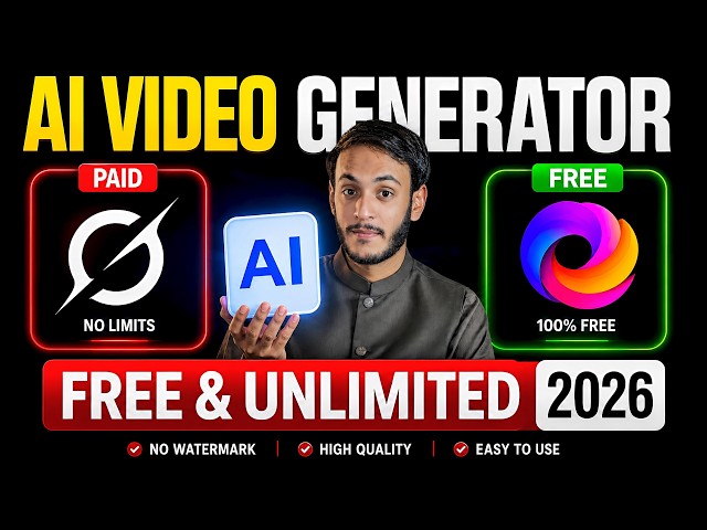 Top 4 FREE UNLIMITED AI Video Generator | ai video kaise banaye free mein | Text-to-Video AI 2026