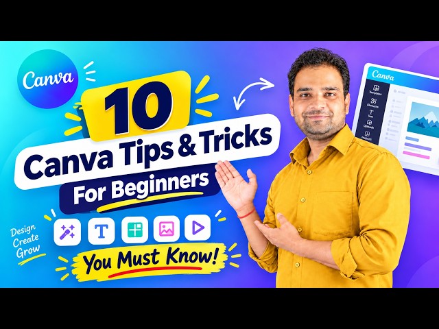 Top 10 Quick Canva Tips & Tricks for Beginners #Canva #CanvaTips #CanvaTutorial
