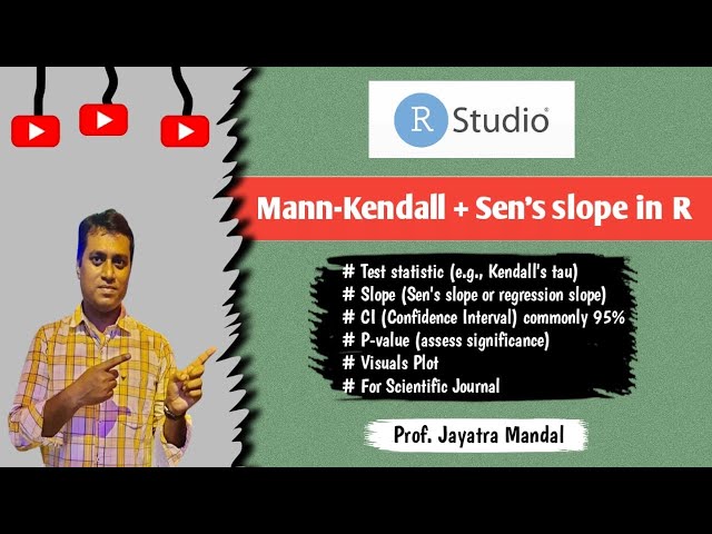 Mann-Kendall Test + Sen’s Slope in R || Time Series Trend Detection for Scientific Journals || 2026
