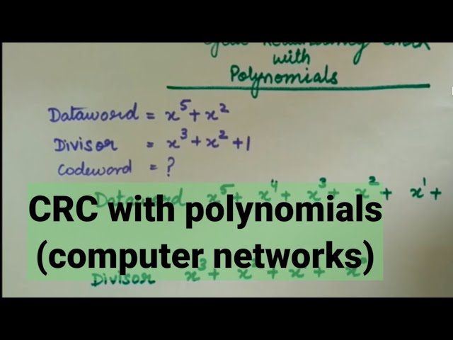 Cyclic Redundancy Check (CRC) with polynomials