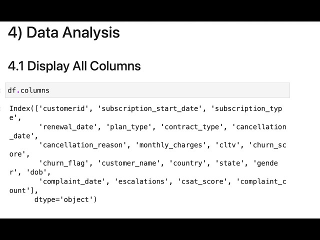 Customer Churn Data Analysis Using Pandas | {SQL & Python Portfolio Project – Part 7}