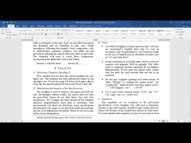 How to Format an IEEE Paper?