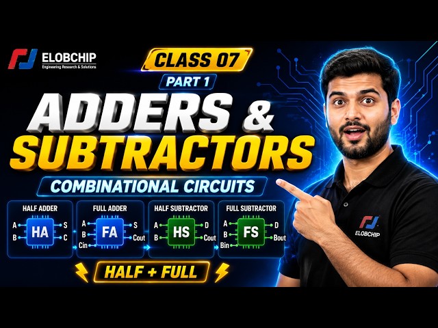 Adders & Subtractors | Half Adder, Full Adder, Half & Full Subtractor | Class 07