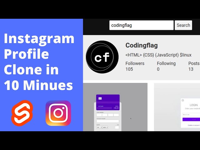 Create Instagram Profile Clone using Instagram API in 10 Minutes | Svelte | HTML, CSS & JavaScript