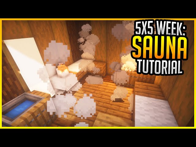 Minecraft: 5x5 Sauna Tutorial ✨ 5x5 Week: Day 5 ✨ ErikOnHisPeriod