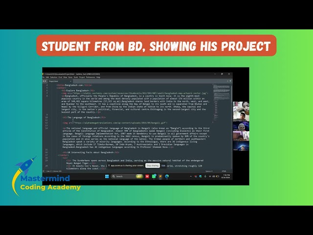 Project Explanation Kids | Junior Website Design