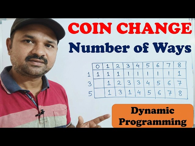 Coin Change Problem using Dynamic Programming || Number of ways to get total  || Algorithm | program