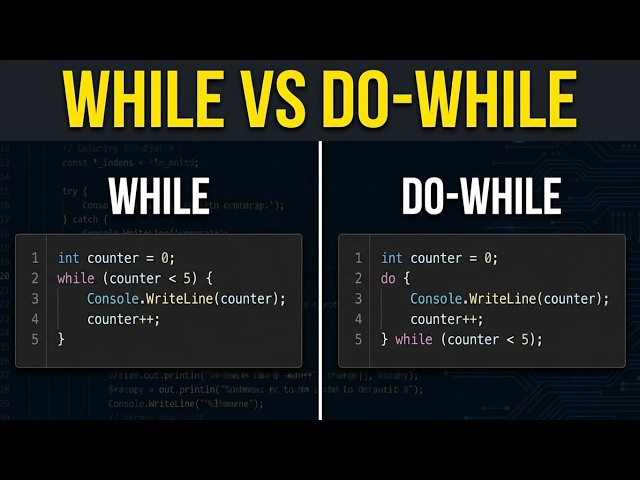 3.5 Using while and do while Loops
