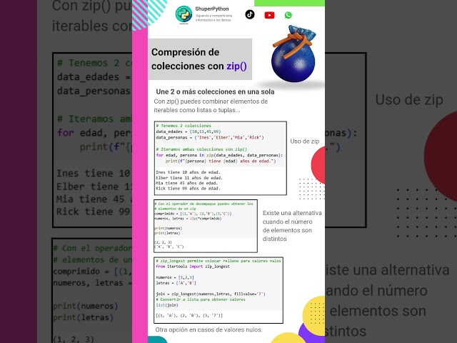 🕹 Controla a las colecciones con zip() en Python🐍 - #shuperpython  #python #pythonprogramming  #zip