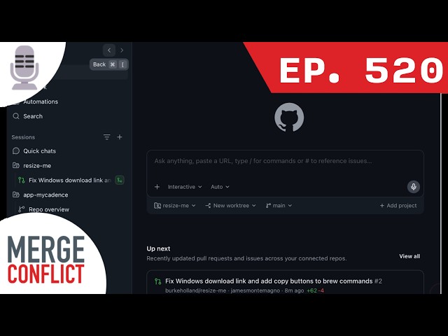 Inside the New GitHub Copilot App: Sessions, Canvases, Automations | Merge Conflict ep. 520
