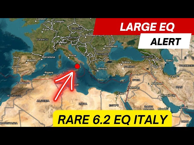 Breaking Earthquake news. Deep 6.2 Earthquake Italy. Rare Large Eq for the region. Monday.