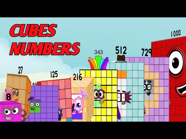 Numberblocks cubes numbers 1- 1728 triple multiplication @educationalcorner110