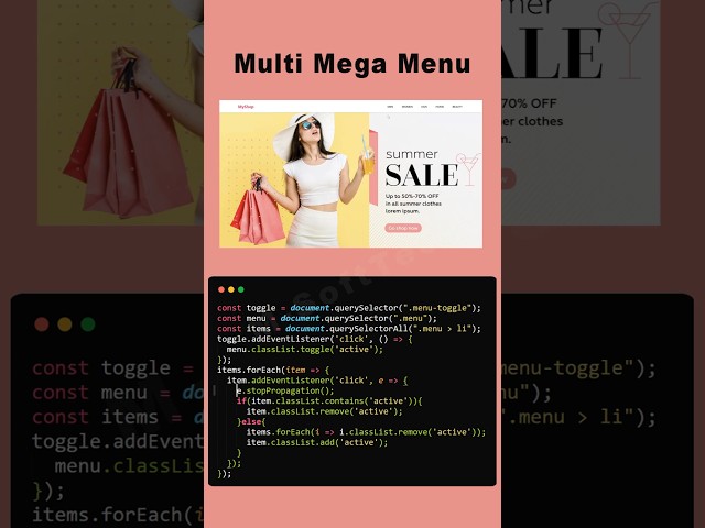 Ecommerce Website Responsive Mega Menu and Dropdown Menu using only HTML & CSS #megamenu #multimenu