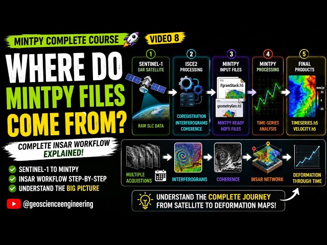 Where Do  Mintpy Files Come From? Complete InSAR Workflow Explained #geoscienceengineering