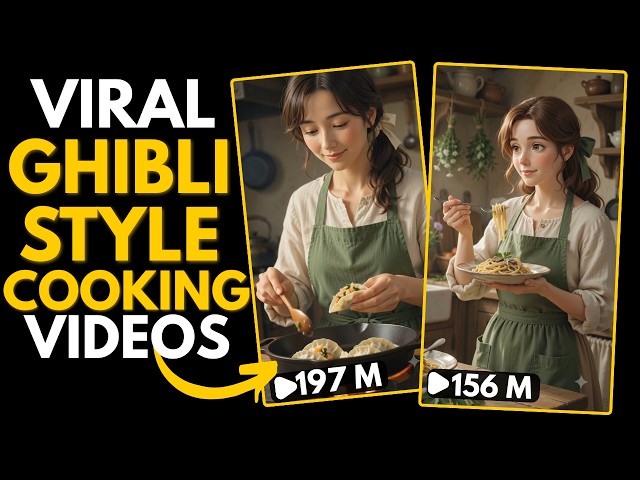 How to Create VIRAL AI Ghibli Style Cooking Videos for FREE (New AI Trend)