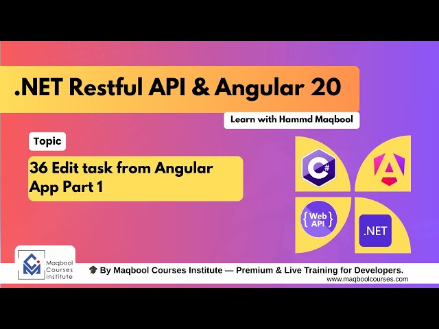 36 Edit task from Angular App Part 1