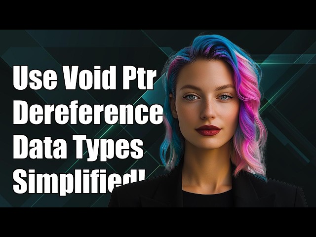 Why use a void pointer for dereferencing variables of datatypes?