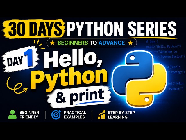 Introduction | Day 1 | 30 Days Python Series | Beginner To Advance