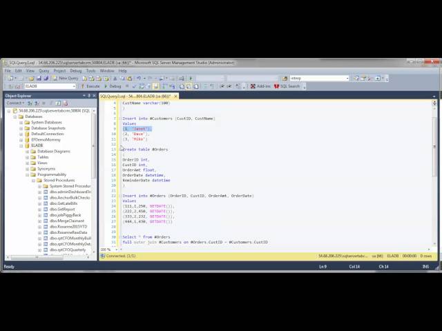 SQL Full Outer Join Syntax