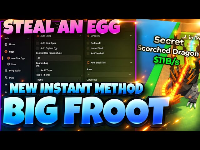 NEW BEST STEAL AN EGG SCRIPT | NEW INSTANT STEAL METHOD + ANTO HIT AND NEW EVENT AND MORE