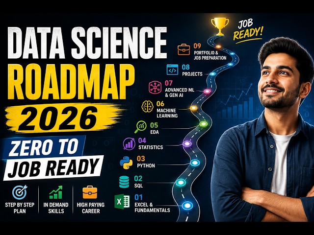 Data Science Roadmap 2026 🚀 | Zero to Job Ready | Complete Roadmap for Beginners