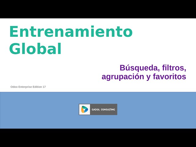 003 - Entrenamiento Global - Búsqueda, filtros, agrupación y favoritos