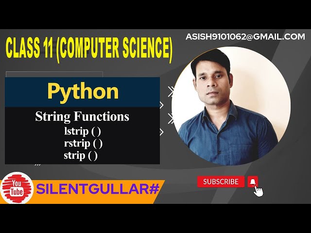 What is strip function | What is lstrip() | What is rstrip() |#cbse11class | #byasishsir
