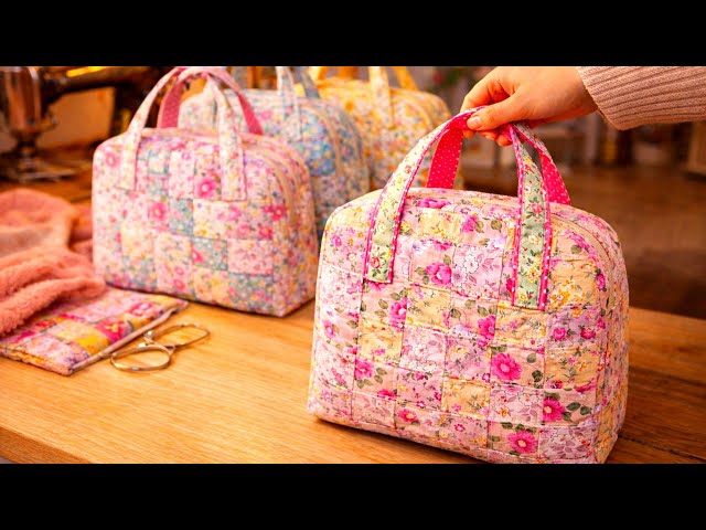 Turning Fabric Scraps Into a Quilted Patchwork Bag | Easy Sewing Tutorial