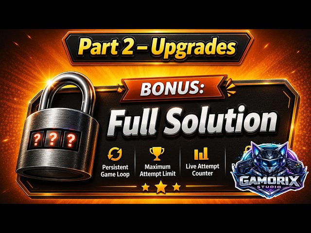How to write C++ Console Padlock Game - Upgrades BONUS Part 2 Level 1 - C++ Beginner Project
