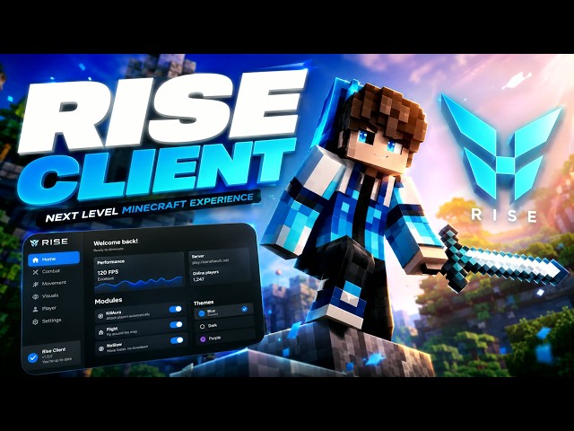 Rise Client - The Best Free Minecraft Hacked Client for Java in 2026! (1.8.9 - 1.21.11+)