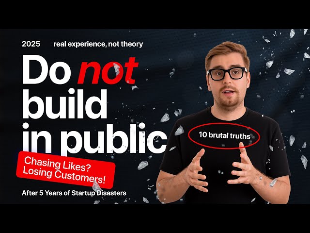 Build in public will KILL your STARTUP
