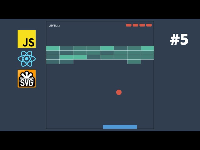 Breakout Game with JavaScript, React, and SVG. #5 Page Component.