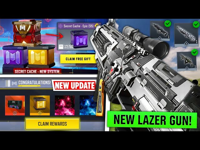 *NEW* Energy Lazer Gun [3 New Weapons] + Hidden Secret | S5 Cache Update | Test Server & More!