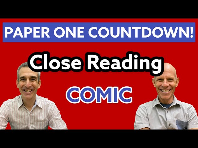 Countdown to Paper One - Comic - Conventions and Close Reading
