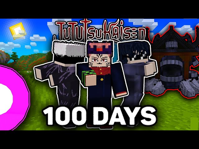We Spent 100 Days in Jujutsu Kaisen Minecraft [3 Friends]