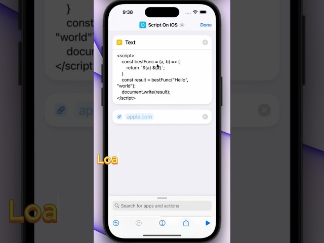 Run script with Apple Shortcuts