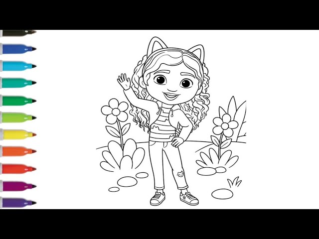 Gabby's Dollhouse Drawing, Painting & Coloring For Kids and Toddlers_ Kids Art