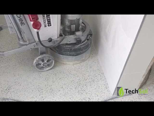 Aplicación de terrazo continuo