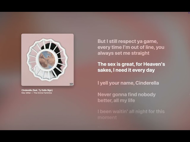 Mac Miller - Cinderella (Lyrics) (feat. Ty Dolla $ign)