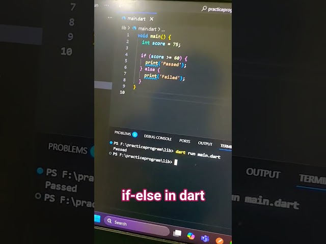 how to use if-else in dart #shorts #flutter
