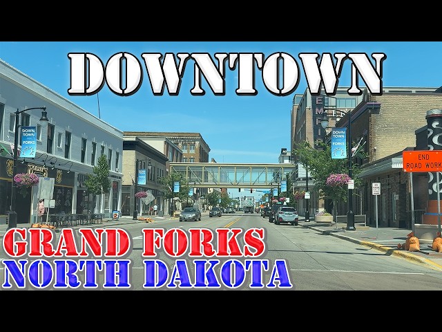 Grand Forks - North Dakota - 4K Downtown Drive